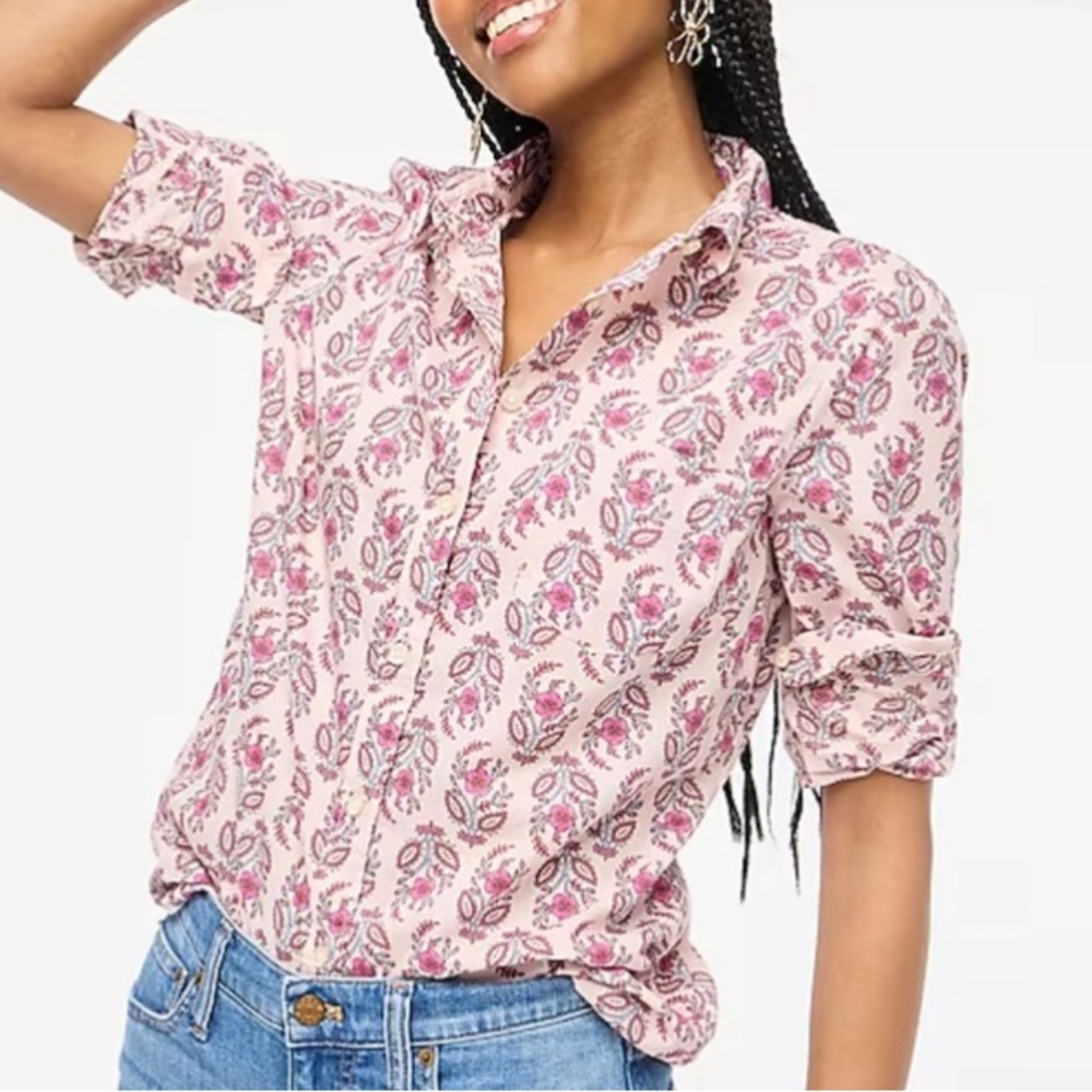 J.Crew lightweight cotton shirt in signature fit